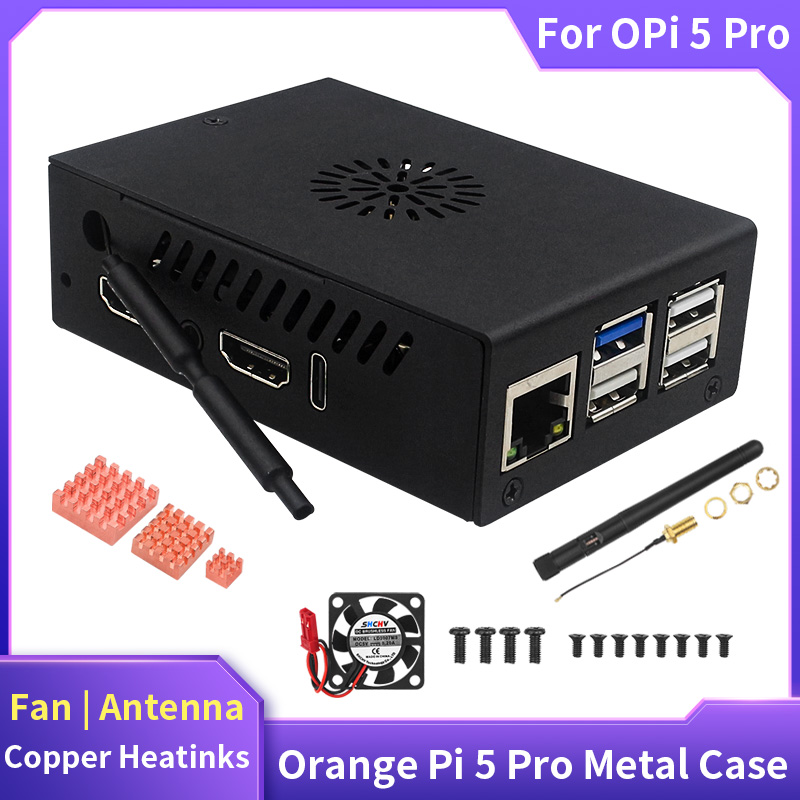 Pi Cooler - Оранжевый Pi 5 Pro чехол металлический