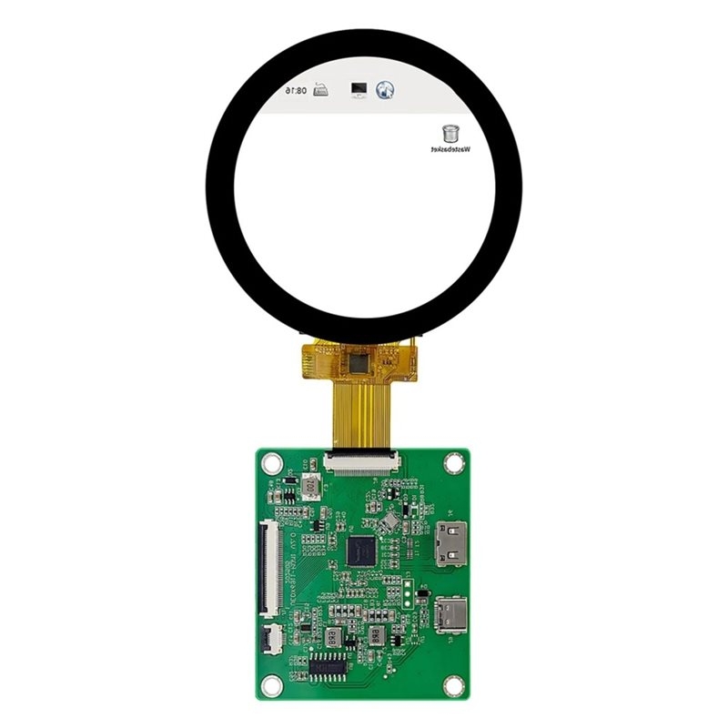 Raspberry Pi 5 - Круглый дисплей A52T DSI TFT LCD