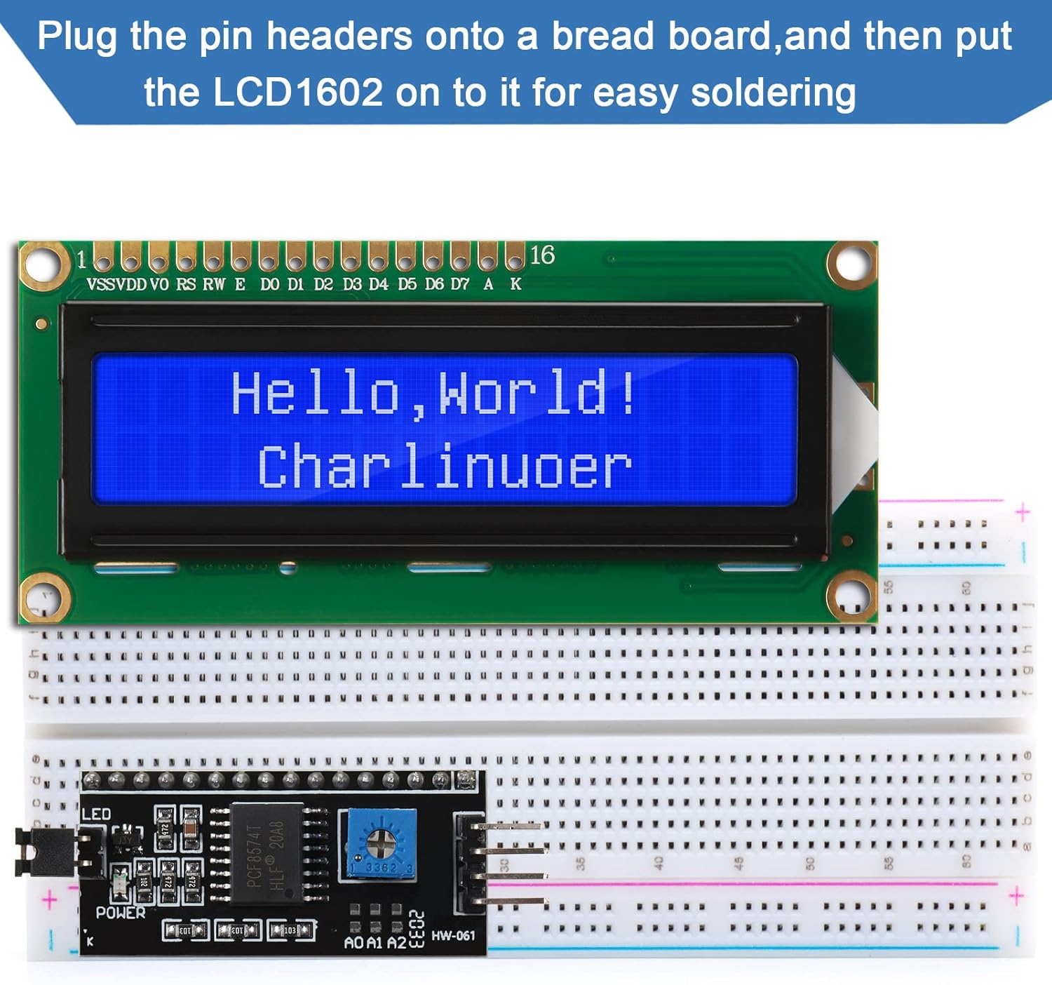 Raspberry Pi 4 - 1 комплект модуля 1602 LCD 20*4