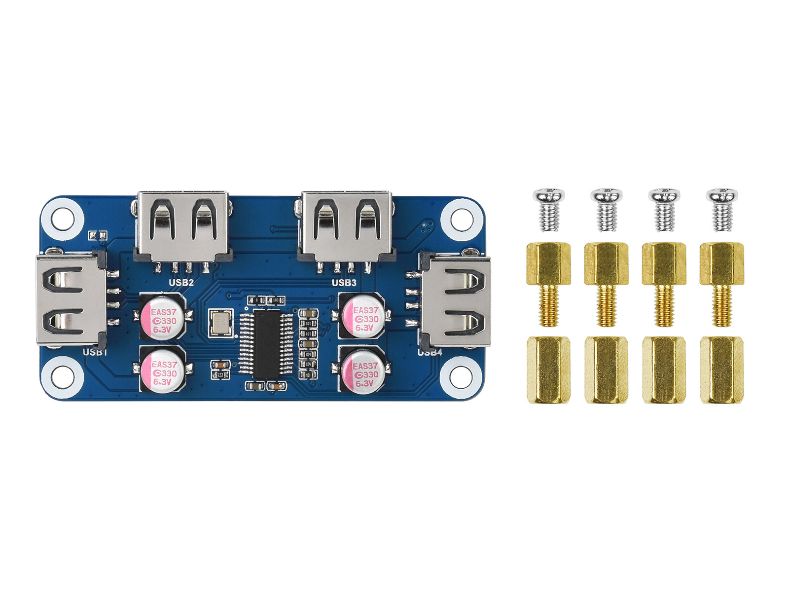 USB-концентратор Waveshare HAT – обзор и цена Raspberry Pi 4