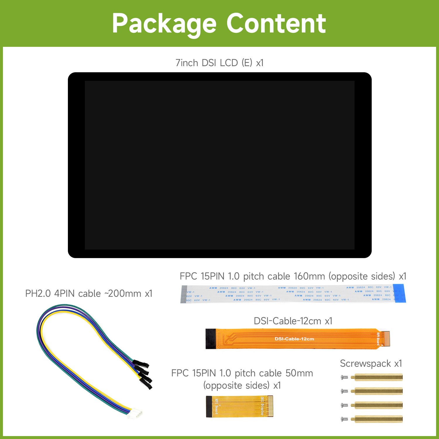7-дюймовый DSI LCD (E) дисплей – обзор и цена Pi Display