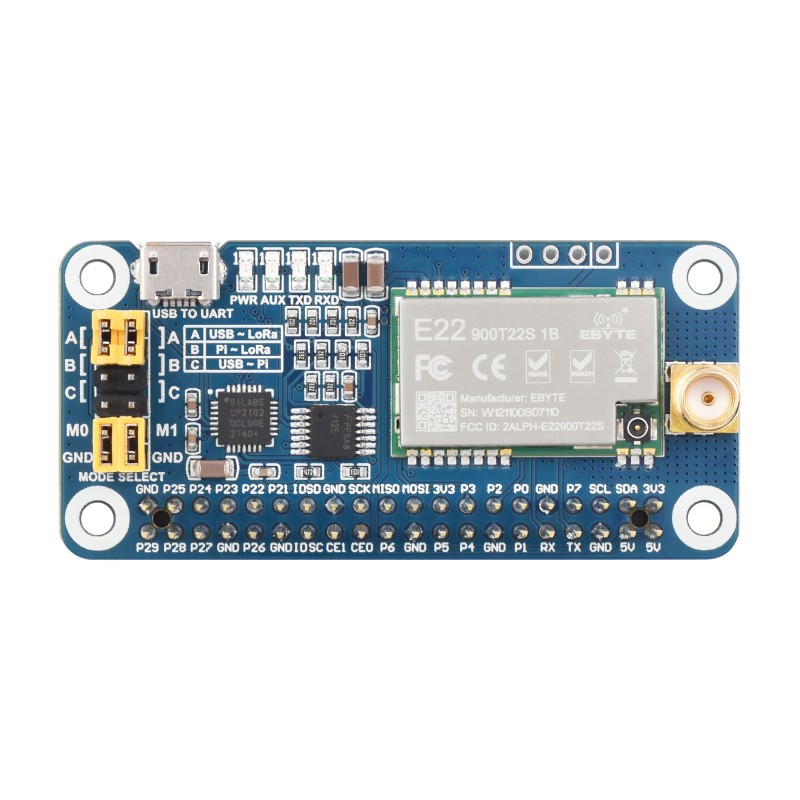 Модуль LoRa HAT SX1262 SX1268  – обзор и цена Raspberry Pi 5